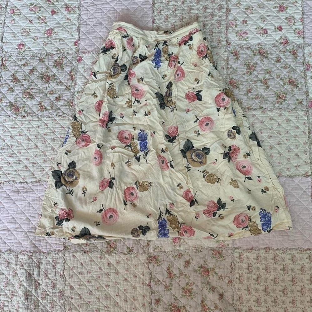 vintage floral skirt with pockets